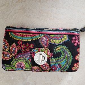 Vera Bradley Turnlock Parisian Paisley wallet